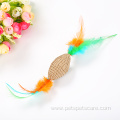 Cat Toy Feather Cardboard Scrather Toy Kitten